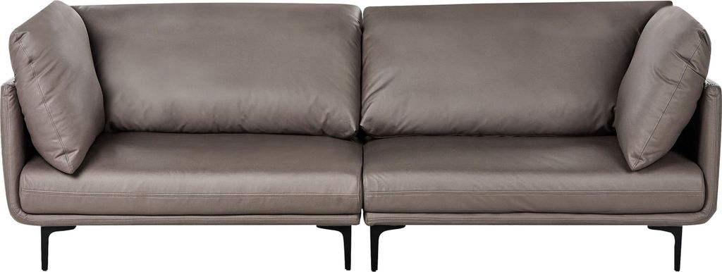 BELIANI 3-Sitzer-Sofa Braun Polyester Industrial Modern