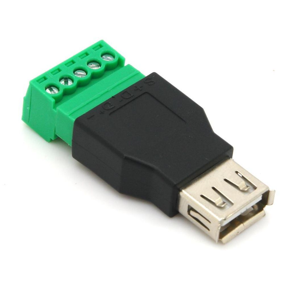 Adapter, 5 Pin Terminalblock (2-teilig) - USB 2.0 Typ A Buchse
