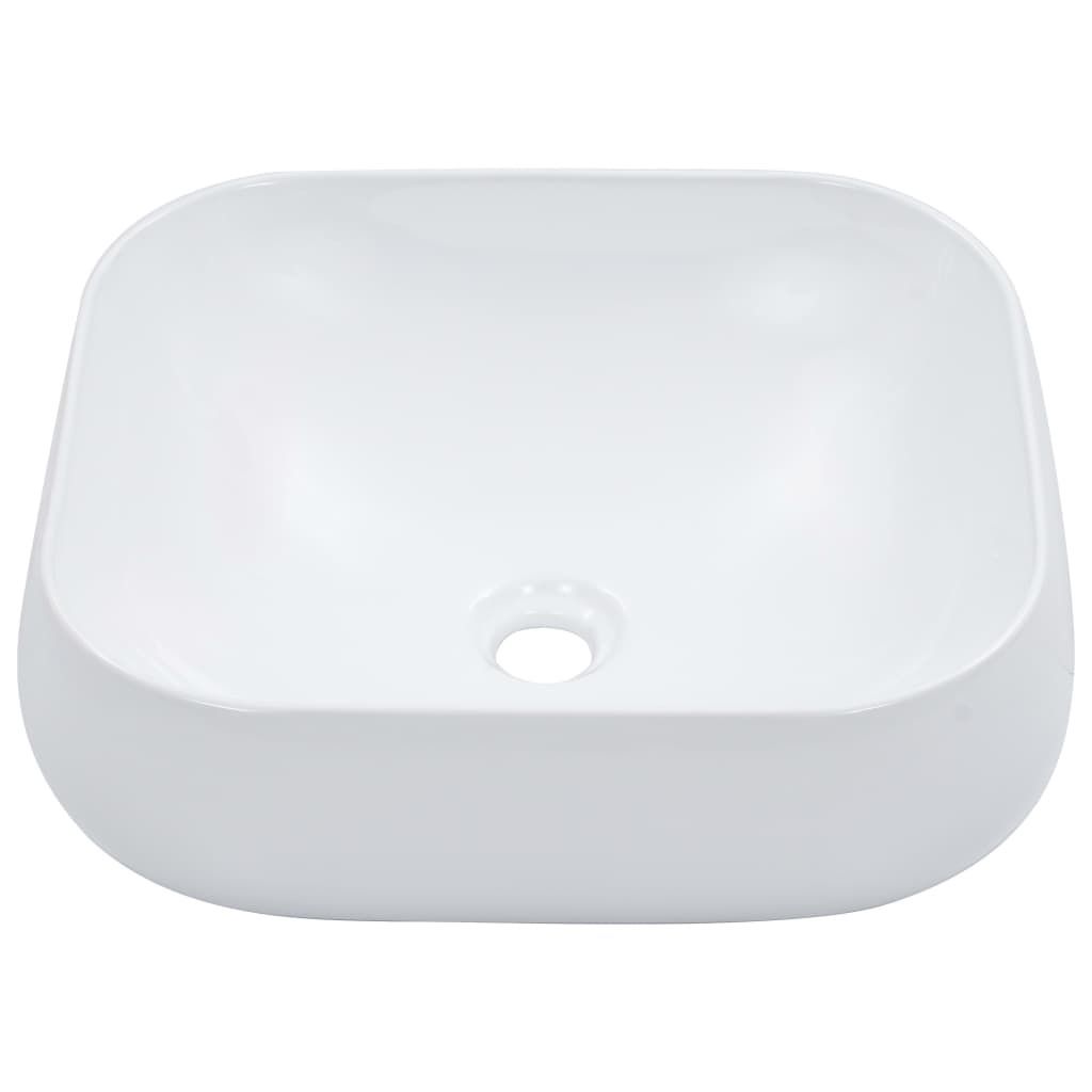 Möbel Waschbecken 44,5 x 39,5 x 14,5 cm Keramik Weiß - Waschbecken CLORIS7271340