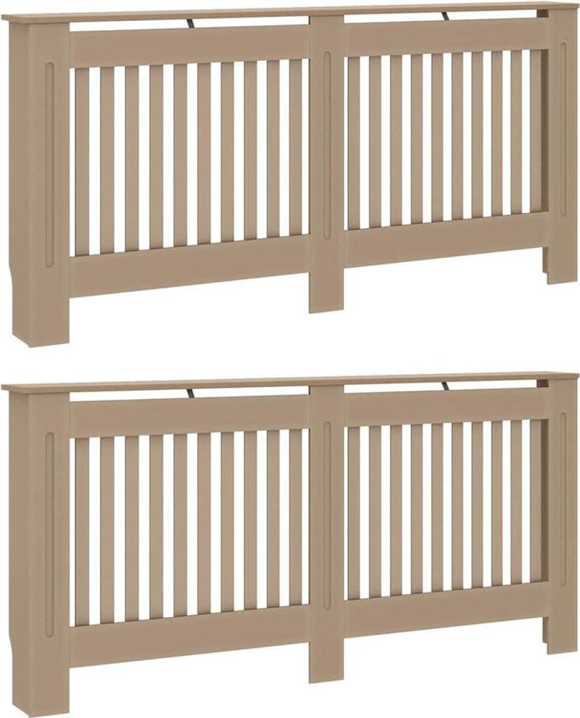 Heizkörperabdeckung 2 pcs Braun 172 x 19 x 81,5 cm