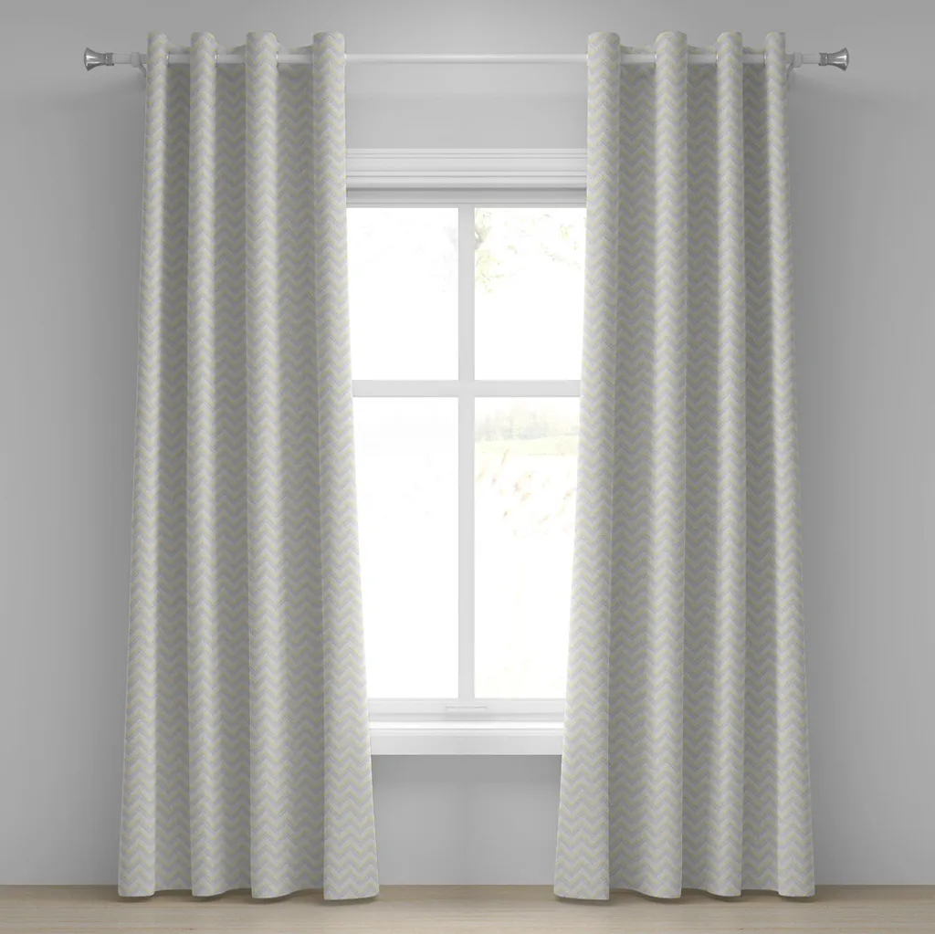 Mood Vintage: Tende ABAKUHAUS Zig Zag Giallo Grigio per la Tua Casa