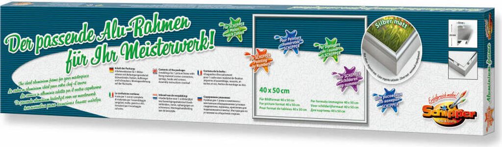 Noris Spiele Malen nach Zahlen - Alurahmen Silber 40 x 50 Produktbild 