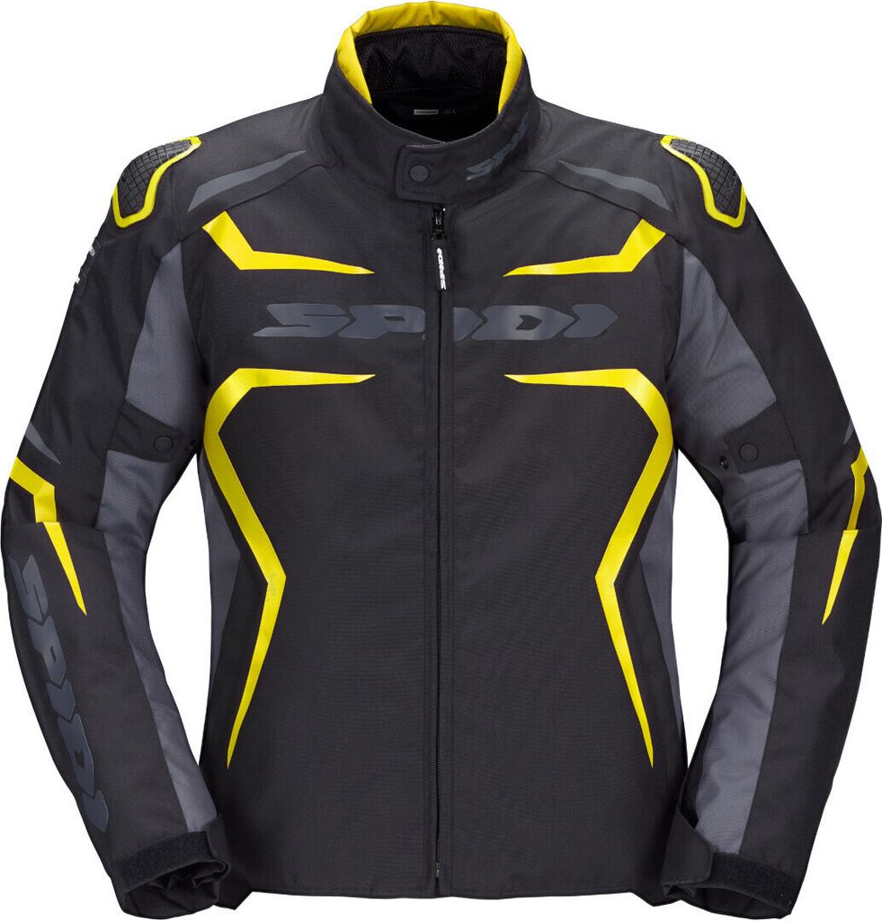 Spidi Race-Evo H2Out Motorrad Textiljacke, schwarz/grau/neon, 2XL