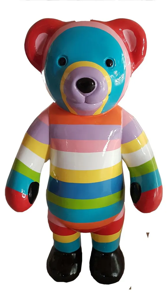 Statue Ours Teddy Designer 40 cm - Sculpture Abstraite Déco Moderne