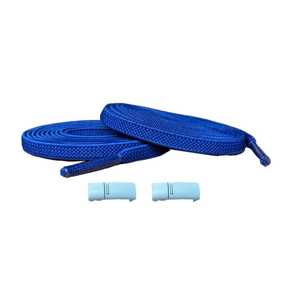 Elastische Schnürsenkel mit Magneten - Schnürsenkel: Blau | Magnete: Blau Hell