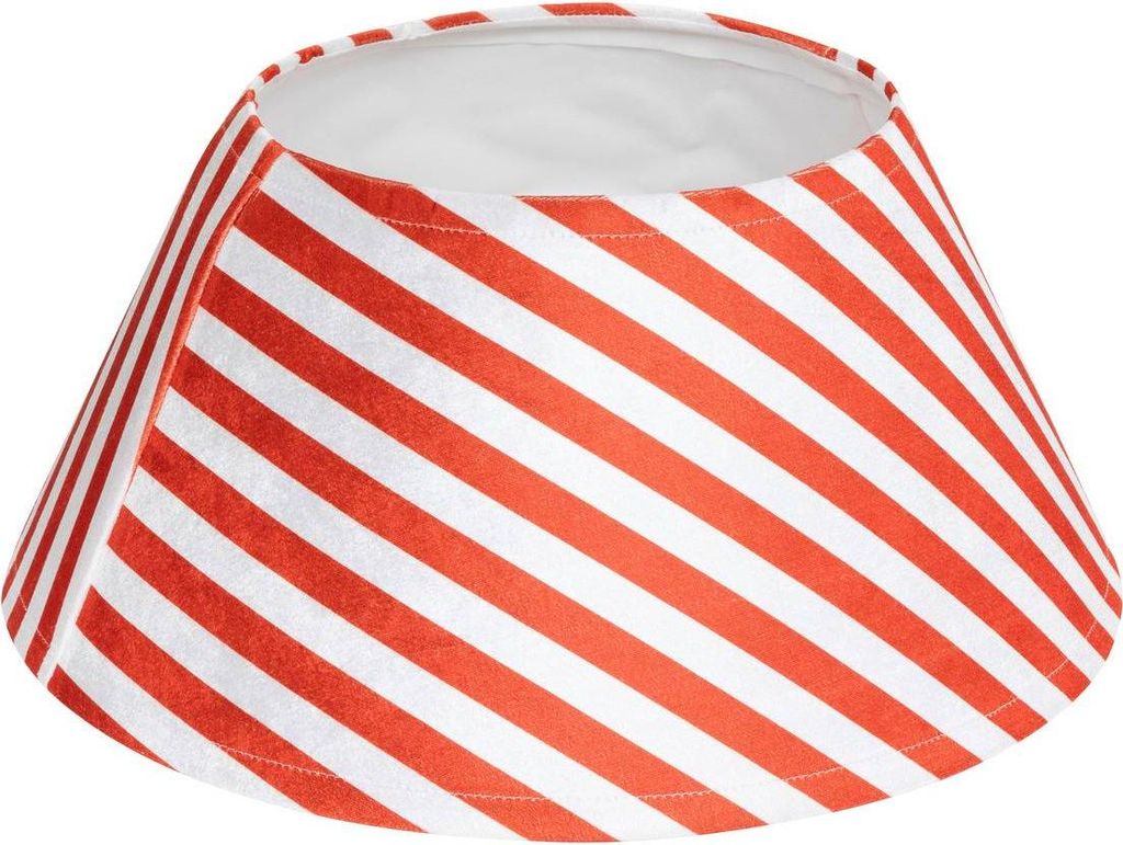 Tannenbaumständer aus polyester d.56cm rot/weiß gestreift - Feeric Lights & Christmas