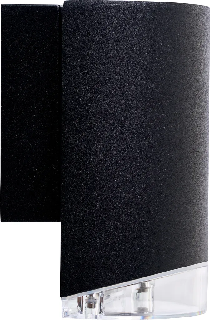 Applique LED murale métal noir Ribe petit format étanche pour terrasse