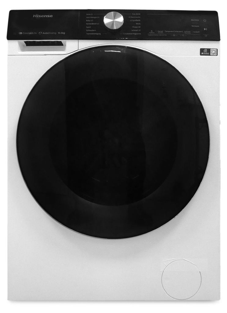 Hisense 5S Freistehend Waschmaschine, 10.5 kg, 1400 U/min., Frontlader, 10,5 kg, B, 72 dB, 1400 RPM, A