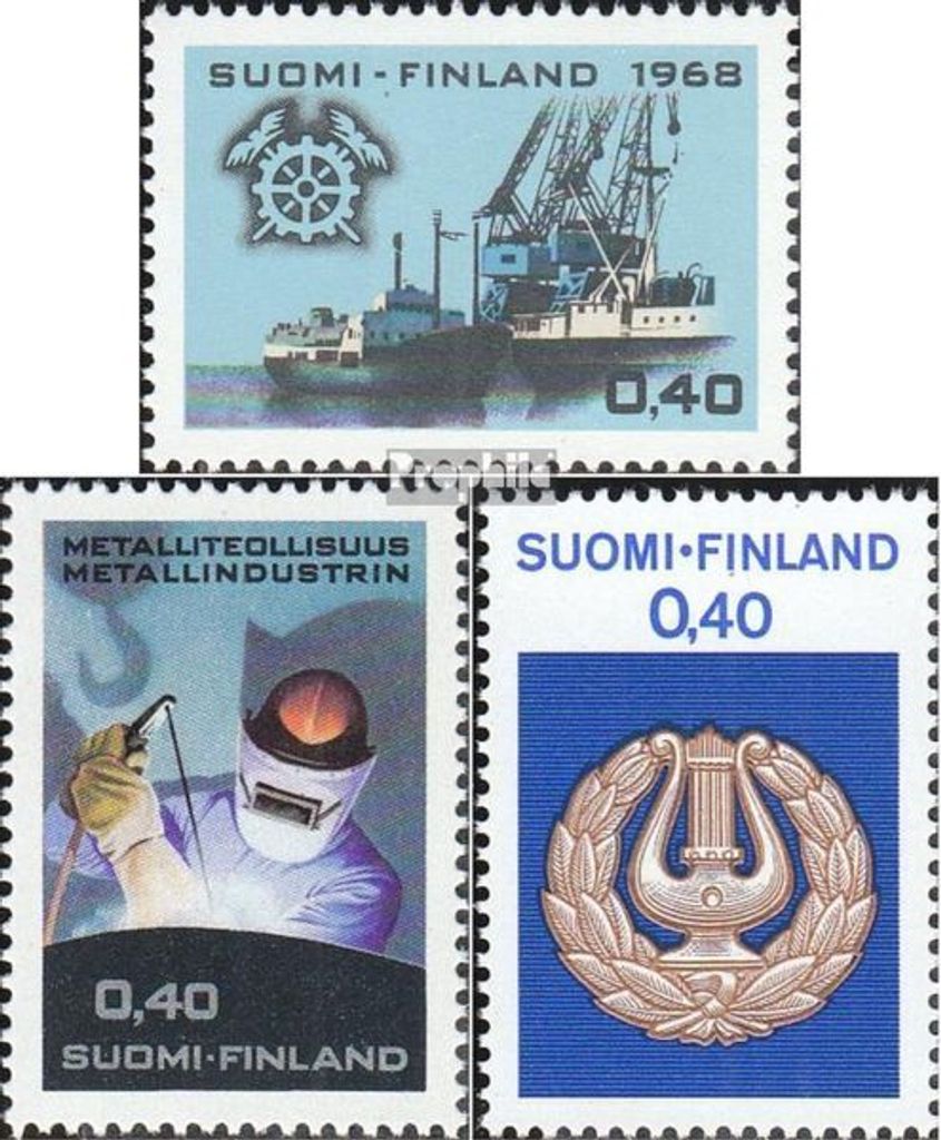 Briefmarken Finnland 1968 Mi 651,652,653 (kompl.Ausg.) postfrisch Handelskammer