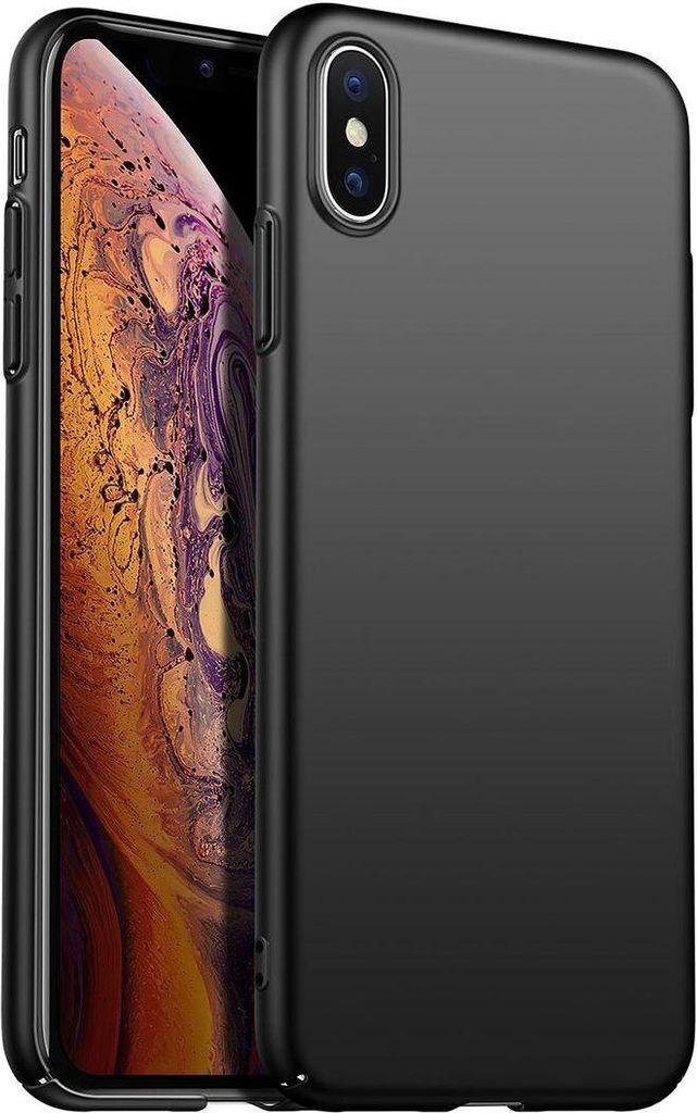 iPhone XS Hülle, LaimTop Ultra Dünn Hart PC Matt Handyhülle Anti-Slip Anti-Fingerabdruck Schutzhülle für iPhone XS / iPhone X Schwarz