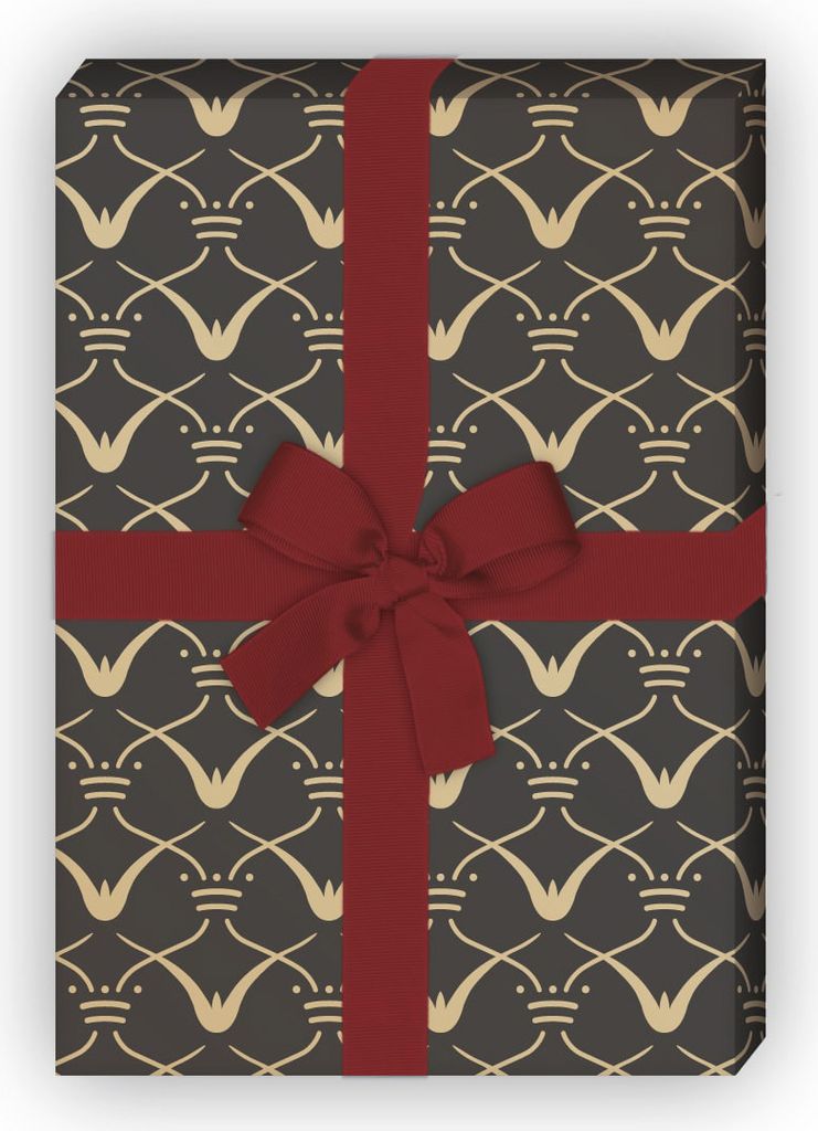 Ornament Jugendstil Geschenkpapier Set mit Art Deko Grafik - G12298, 32 x 48cm
