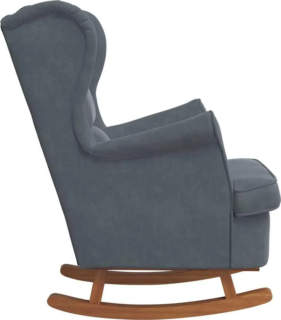 Chaise à bascule confortable 100% polyester avec cadre en contreplaqué