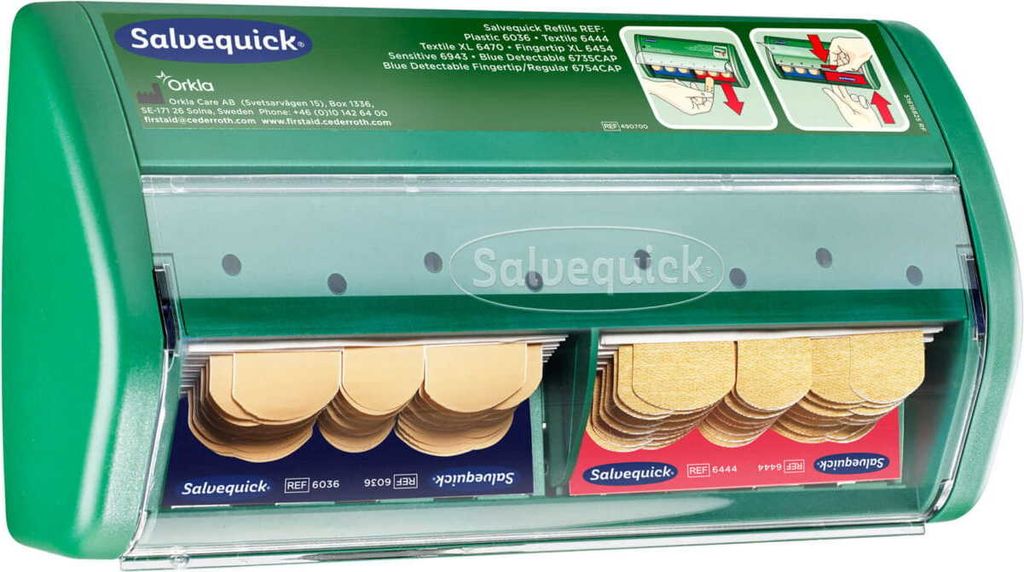 Cederroth Salvequick, Pflasterspender 11,4 cm x 22,6 cm x Produktbild 