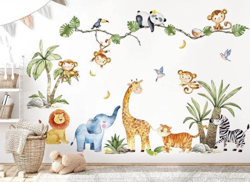 Autocollants muraux Animaux de la jungle - Déco murale sans traces