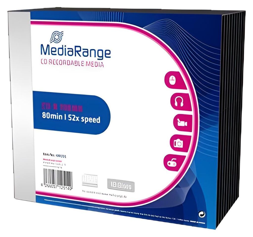 MediaRange CD-R 700MB 10pcs Slimcase 52x Image du produit 