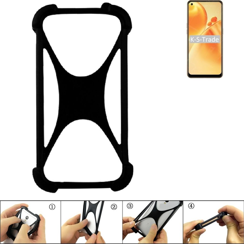 K-S-Trade Handy-Hülle Schutz-Hülle kompatibel mit Oppo F19s Silikon Bumper TPU Softcase Smartphone Stoßschutz, schwarz