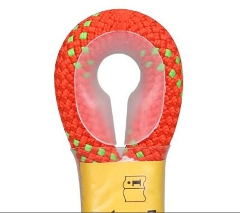 Sicherheitsseil mit Ösen - 100 cm, orange