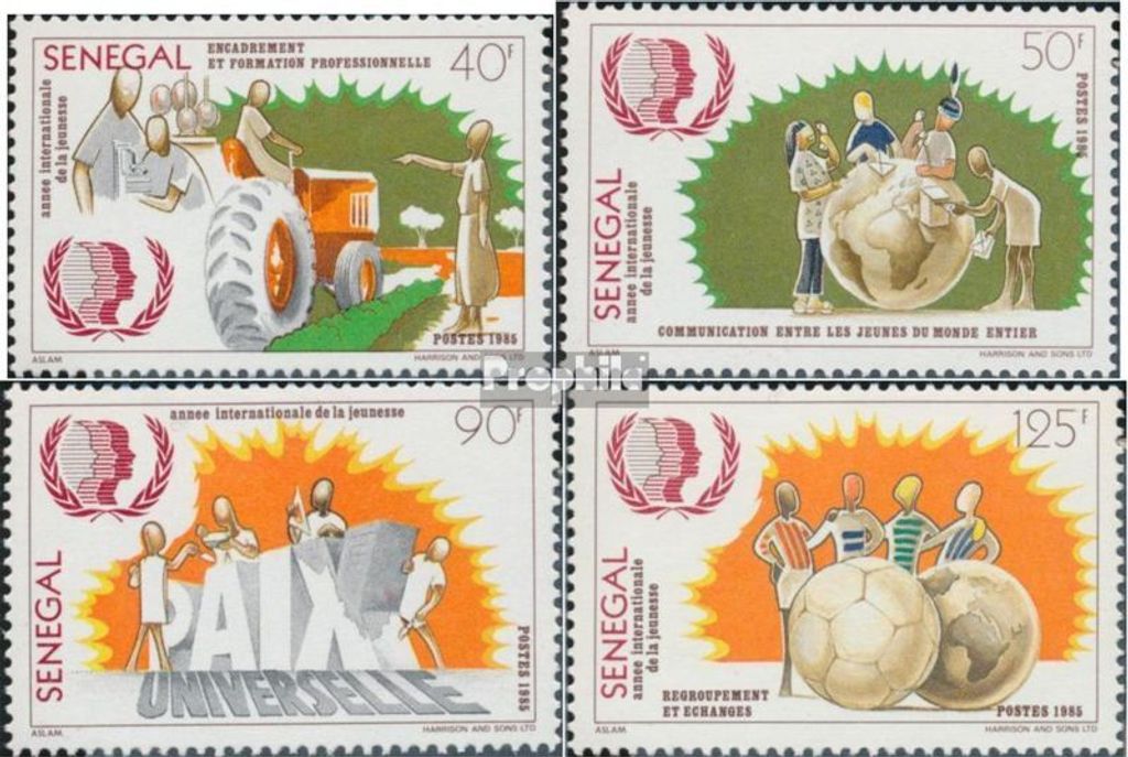 Briefmarken Senegal 1985 Mi 853-856 (kompl.Ausg.) postfrisch Jugendjahr