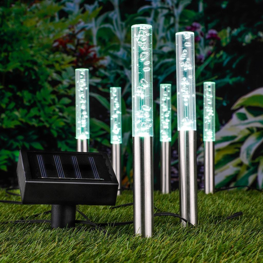 6er Set LED Solarleuchten Bubbles für stimmungsvolle Produktbild 