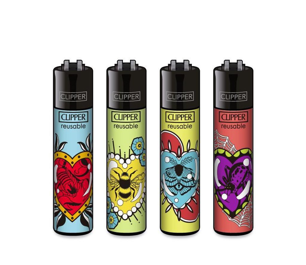 Clipper Feuerzeug 4er Set Micro Love Insects