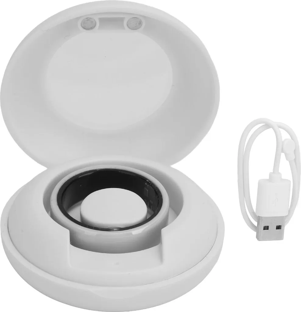 Bague Connectée Blanche IP68 Tracker de Santé et Sommeil Rechargeable 8 - 3