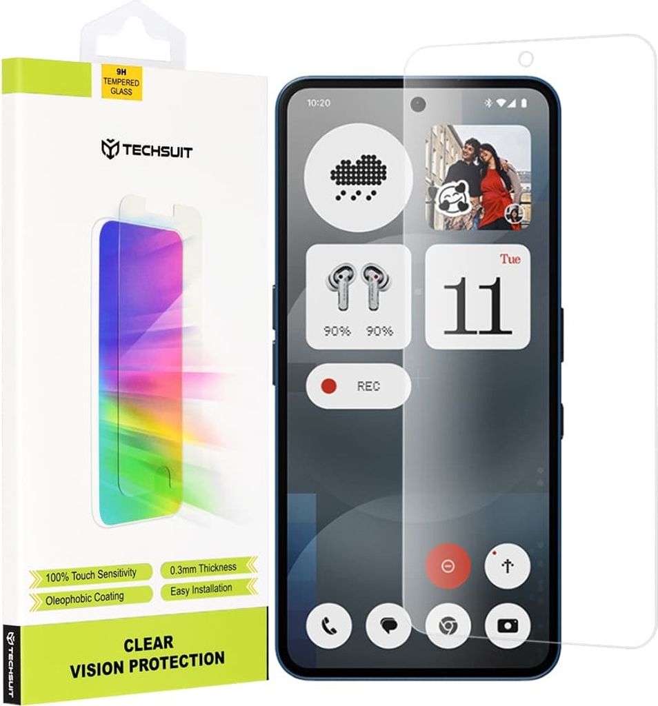 Techsuit Schützfolie 9H für Nothing Phone (3a) Pro - Durchscheinend KP36990