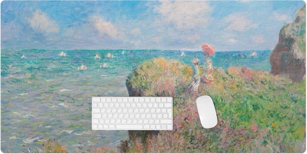 Meereslandschaft Mit Klippe – Schreibtischunterlage – Rutschfeste Tischunterlage – Schreibtischmatte für Büro & Zuhause – Schreibunterlag...