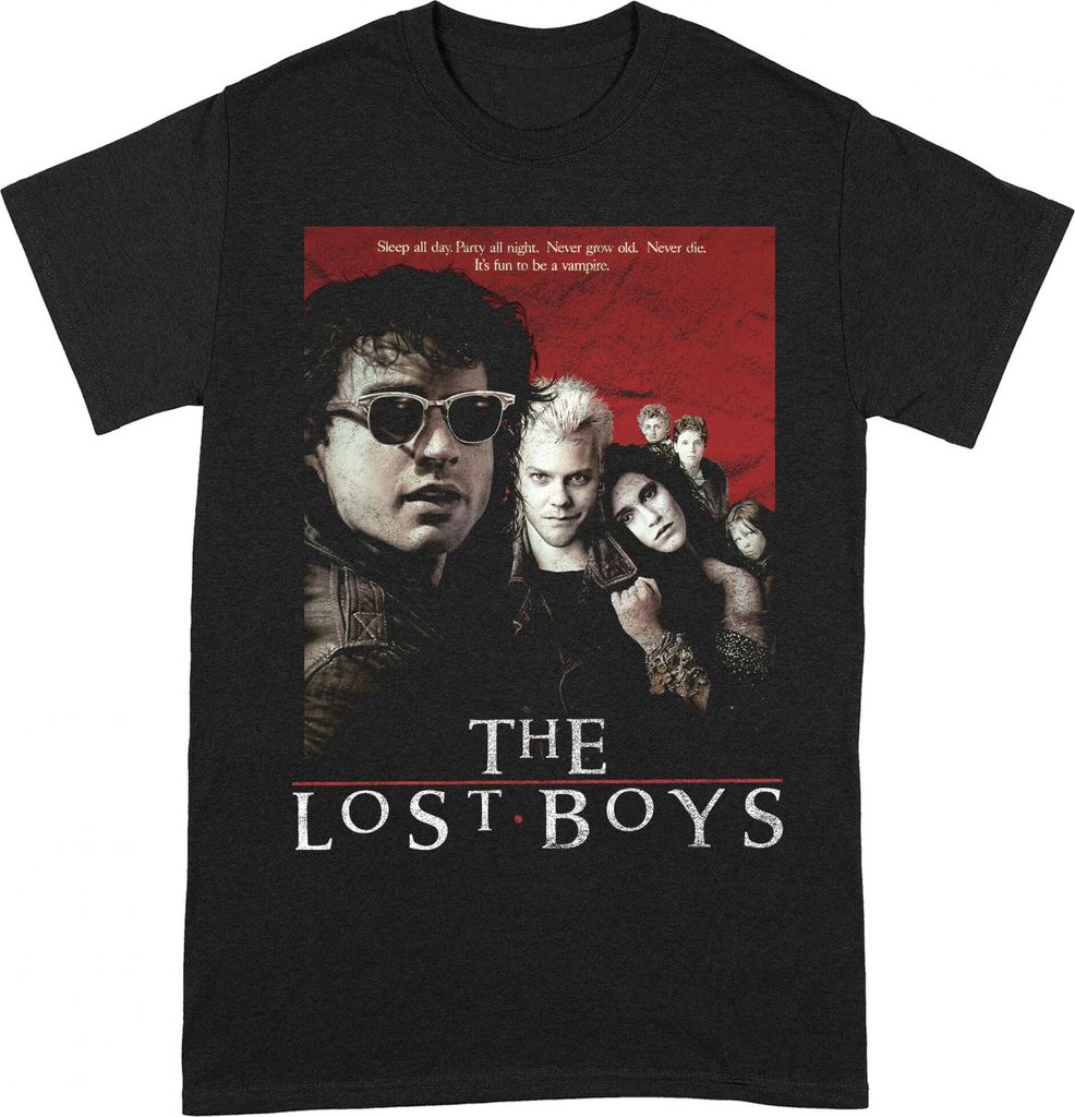 The Lost Boys - "Distressed Poster" T-Shirt für Herren/Damen Uni BI248 (XL) (Schwarz/Rot)