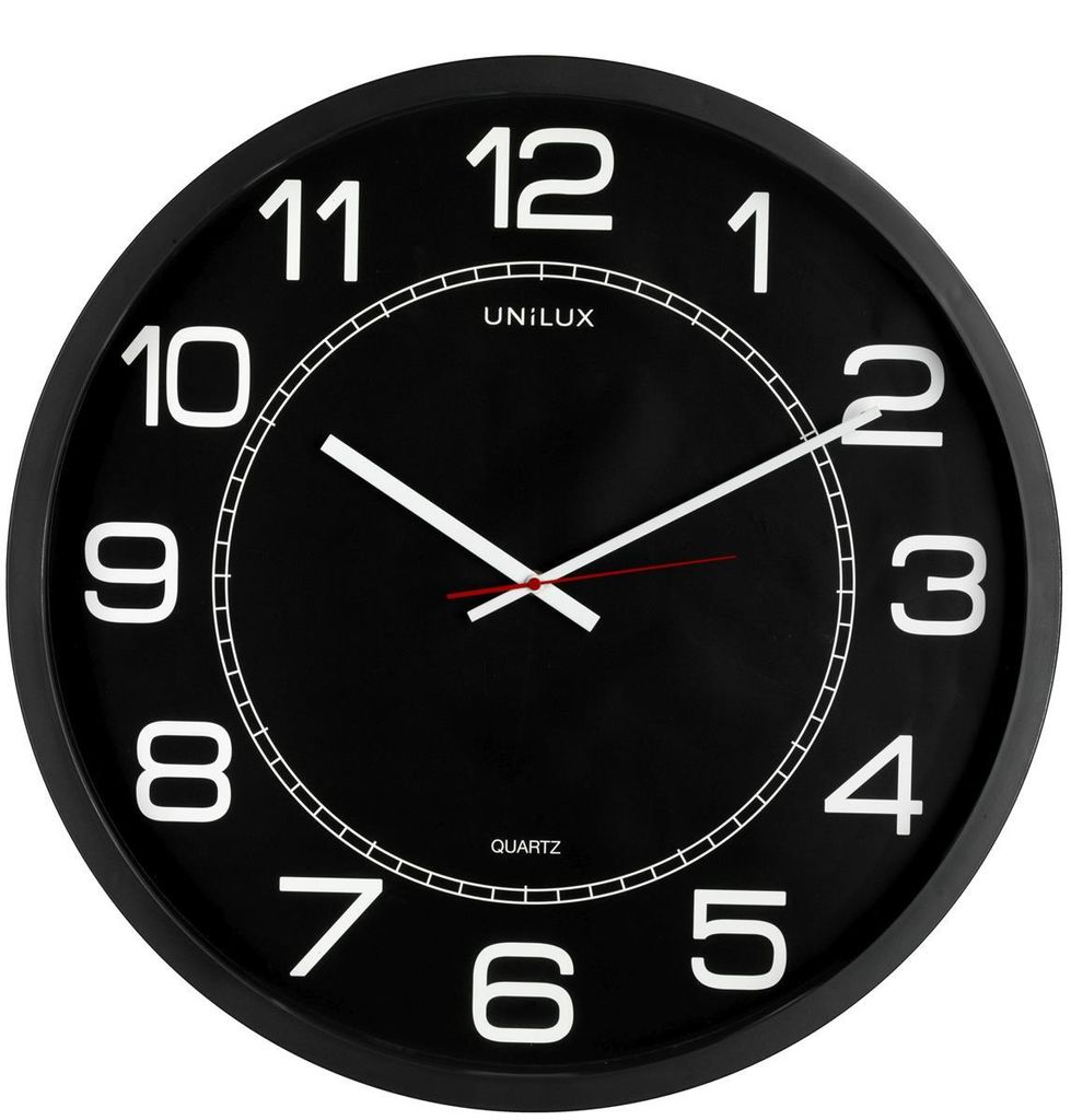 Unilux - Wanduhr Mega Dia 57,5 cm schwarz | 1 Stück