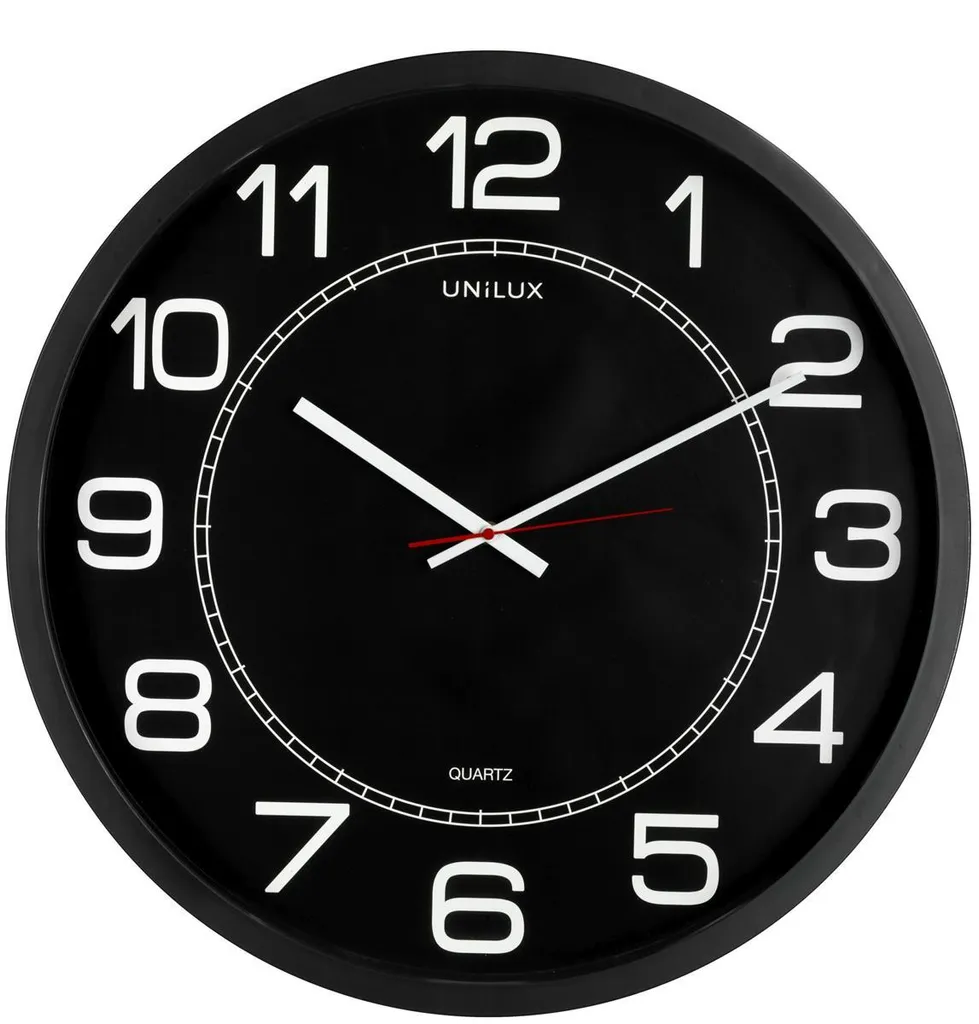 Horloge Murale pour Salle de Réunion MEGA Noire de 57,5 cm de Diamètre