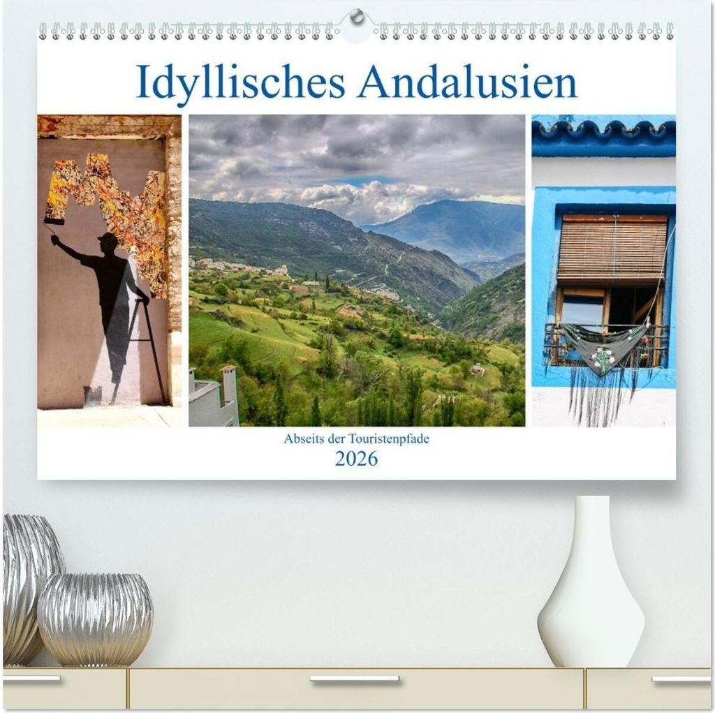 Idyllisches Andalusien (hochwertiger Premium Wandkalender 2026 DIN A2 quer), Kunstdruck in Hochglanz