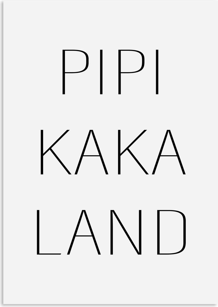 Poster Badezimmer PIPI KAKA LAND DIN A4