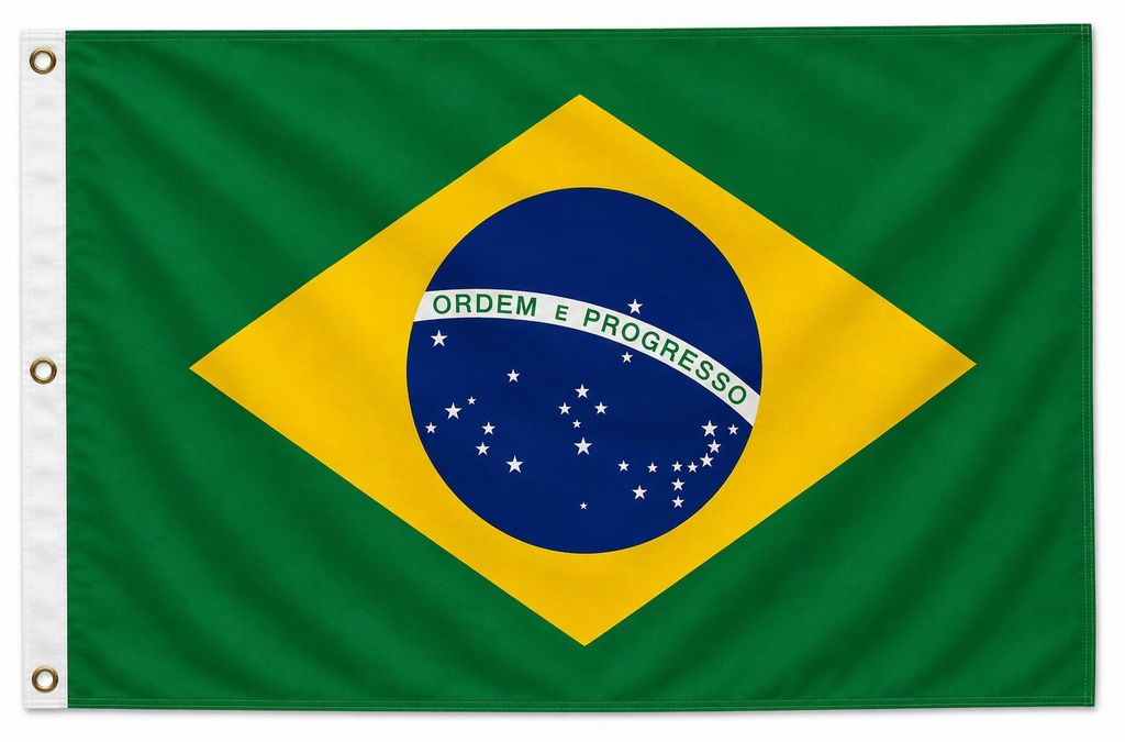 Flagge Brasilien 90 x 150 cm Fahne - Fahne- reißfest - Produktbild 