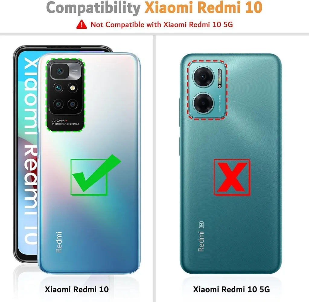 Housse portefeuille pour Xiaomi Redmi 10 avec support vidéo intégré - 2