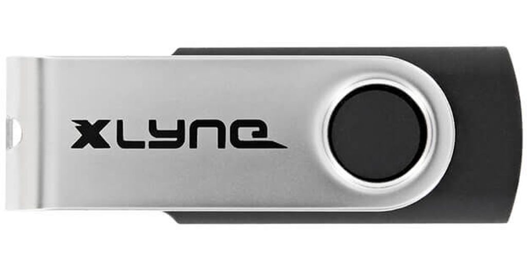xlyne 177560-2, 8 GB, USB Typ-A, 2.0, 8 MB/s, Drehring, Schwarz, Silber