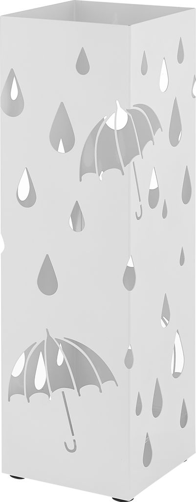 Regenschirmständer mit Schale, eckiger Schirmständer für Regenschirm aus Metall, Aufbewahrung für Schirm mit dezentem Design, 49 x 16 x 16 cm, ...