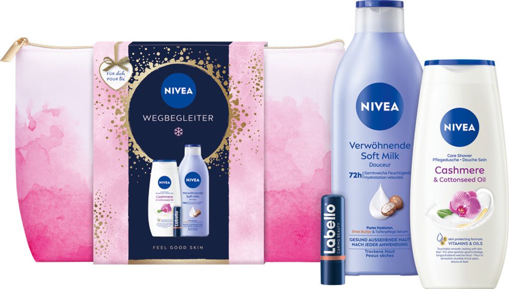 NIVEA Wegbegleiter Geschenkset Beauty Set Pflegeprodukte 590ml