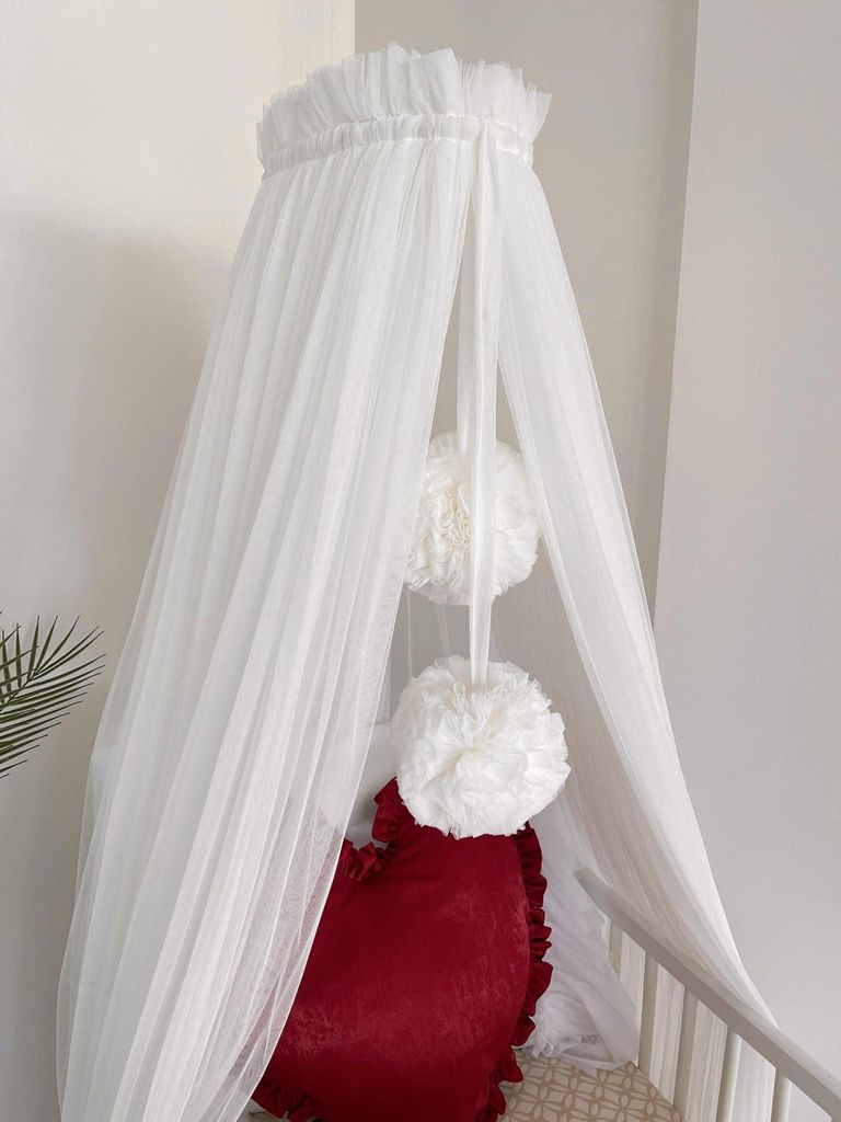 Baby Fancyroom baldachim ecru biały kremowy wykonany z 12 Zdjęcie produktu 