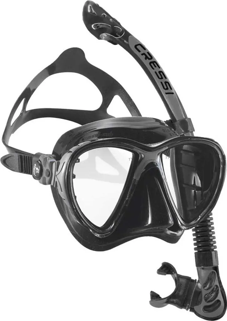 Masque de Plongée Big Eyes Evolution et Tuba à Clapet Sec Cressi
