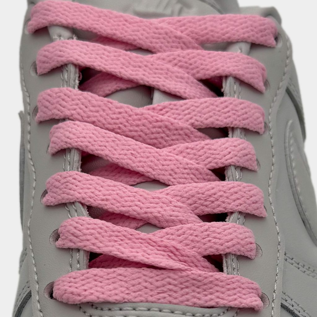 Flache Schnürsenkel Rosa für Nike Air Force 1, Jordan & Adidas – Sneaker Flatlaces Schuhbänder -140cm