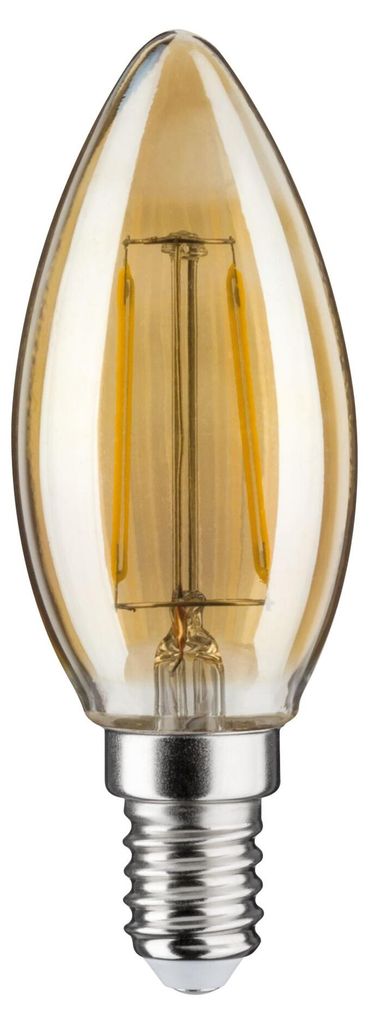 LED Kerze Filament E14 24V 140lm 2W 1900K dimmbar Gold