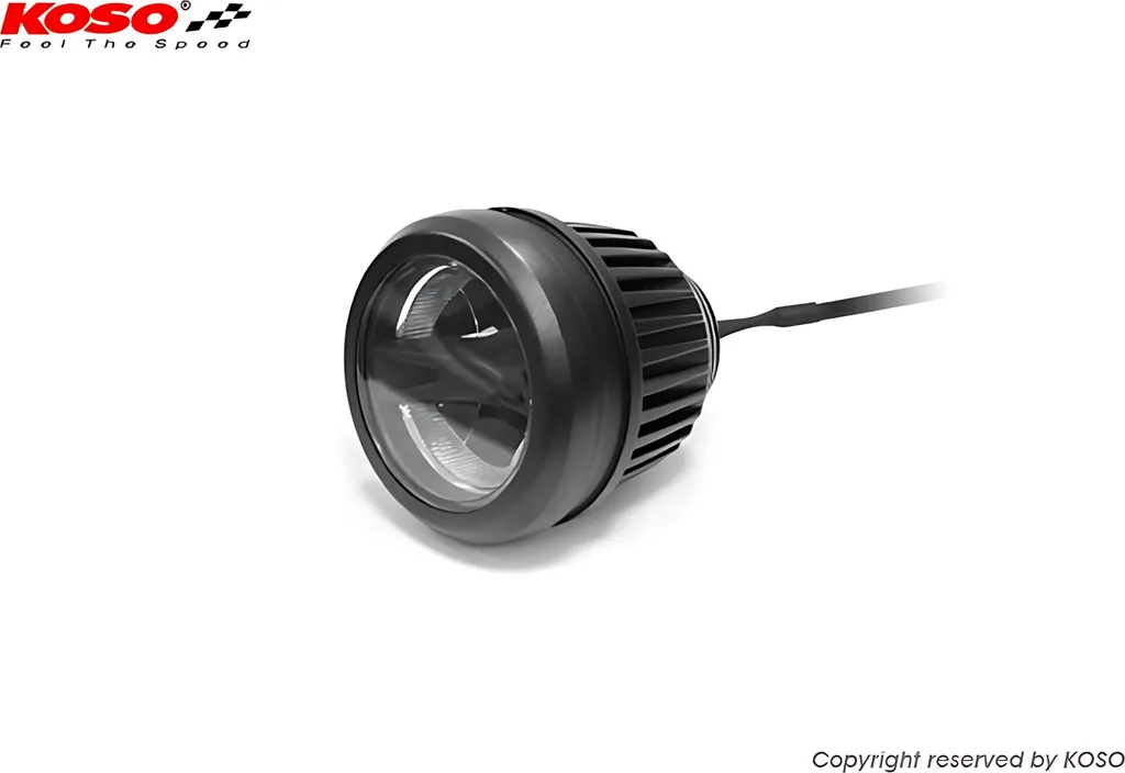Phares LED Koso Star noirs antibrouillard avec certification E-Mark