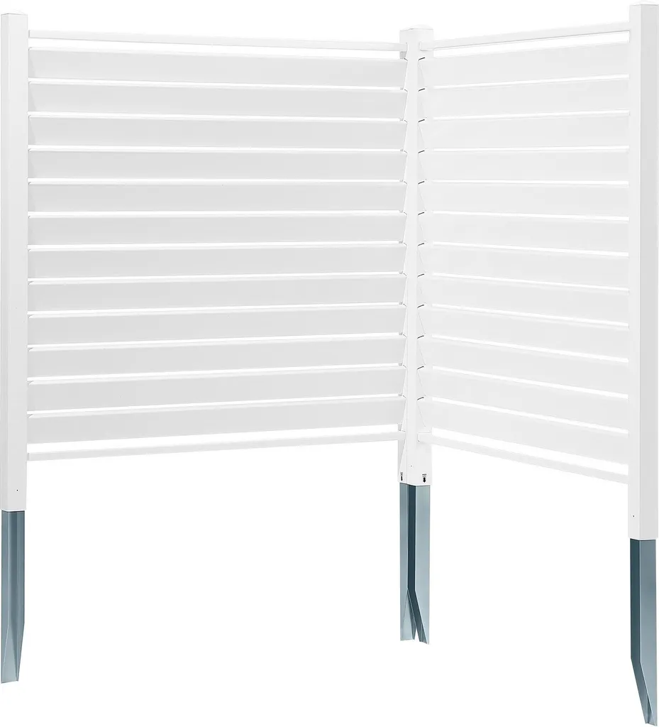 pannelli di recinzione per la privacy in vinile da 48" L x 48" H, recinzione per l'aria condizionata, schermo per la privacy all'aperto per bidoni, copertura per attrezzature da piscina, kit di schermo per la privacy, pannelli a doghe (2 pannelli) - 10