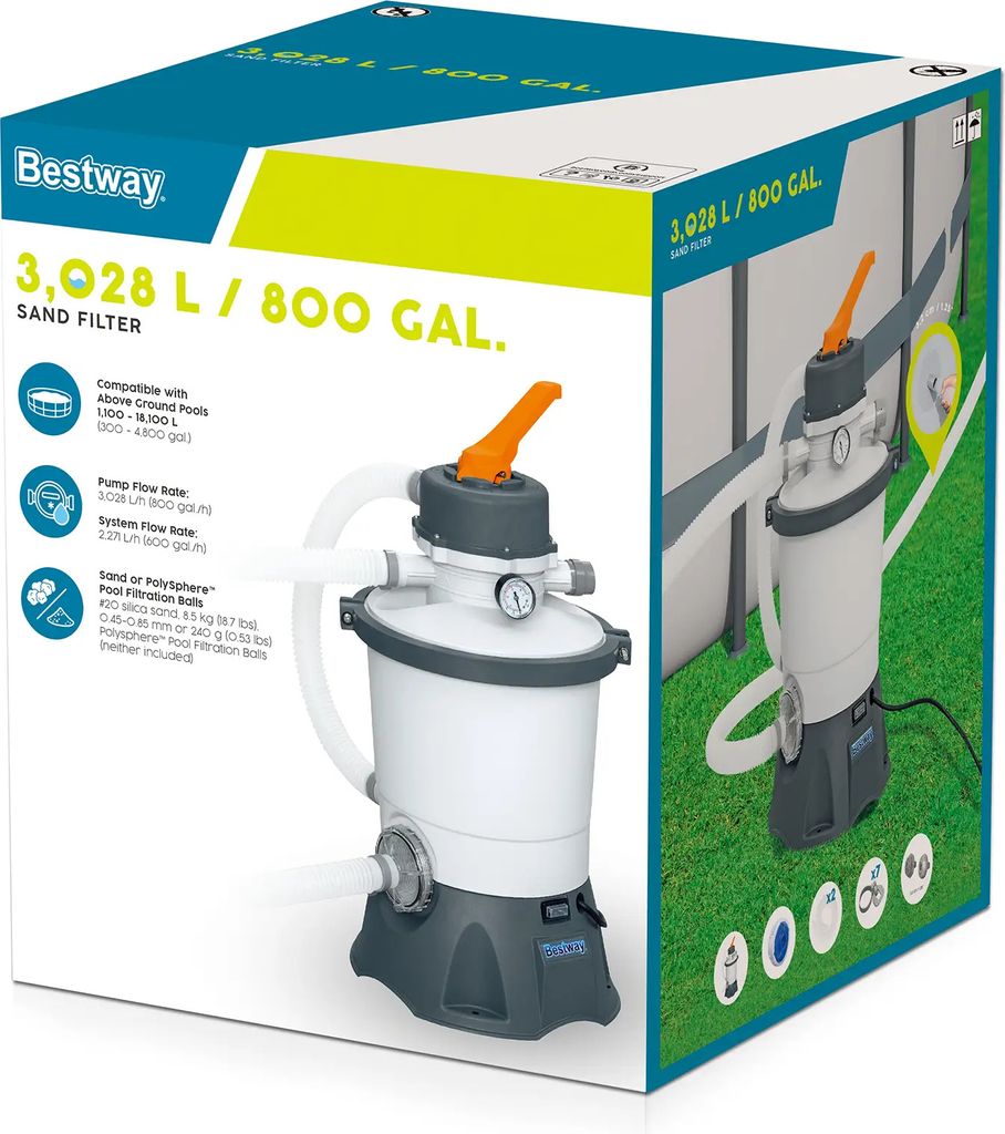 Bestway 58515 Sandfilterpumpe 3,028 L für Flowclear Pools Produktbild 36