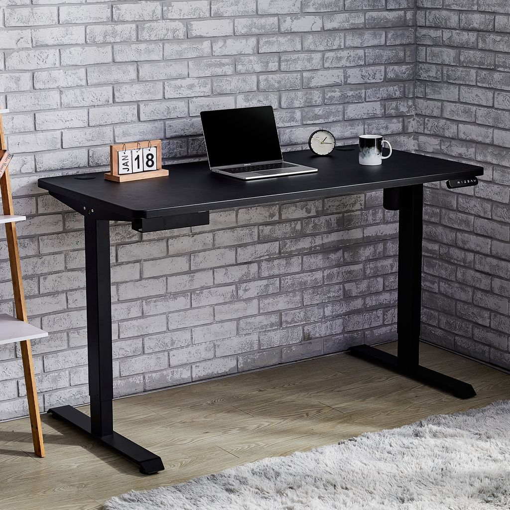 Sitz Steh Tischgestell schwarz Arbeitstisch Schreibtisch Tisch höhenverstellbar 