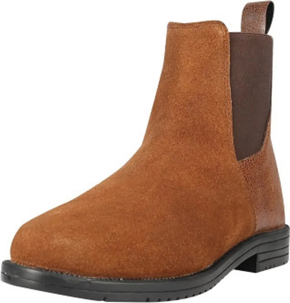 Boots d'équitation Hy Wheston en daim marron BZ5368 pour enfants - 33 EU