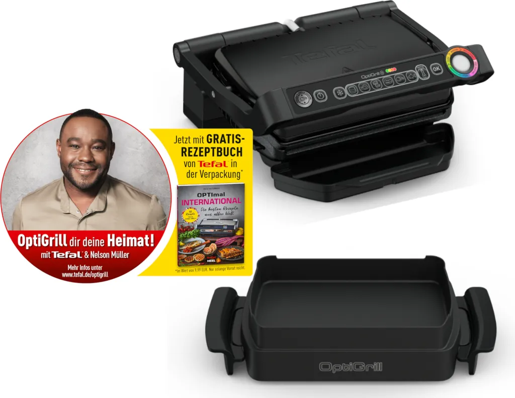 Grill électrique Tefal GC7148 Optigrill+ avec accessoire Snacking & Backing - 10