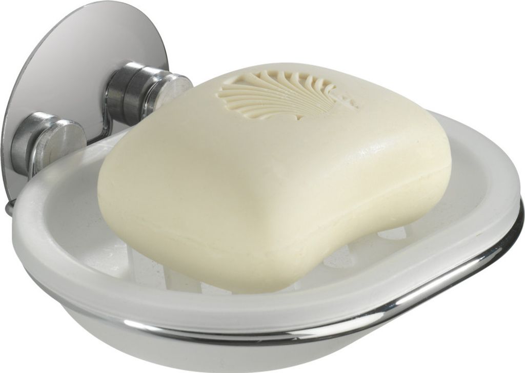 WENKO Seifen Ablage Schale Igel Unterlage Wand Chrom Produktbild 