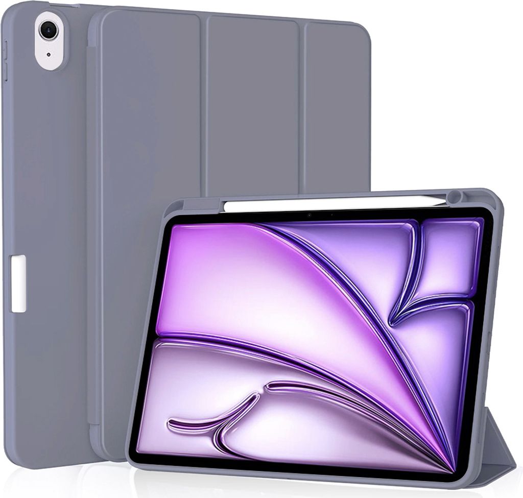 Techsuit Flex Trifold Tablet-Hlle mit Pencil-Halter fr Apple iPad Air 6 11 2024 - Lila