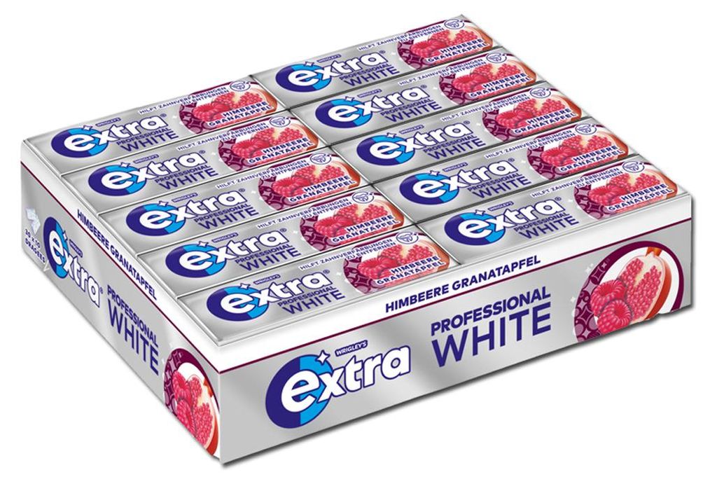 Wrigleys Extra WHITE Lampone Melograno Mix 10 pastiglie 14g Immagine del prodotto 